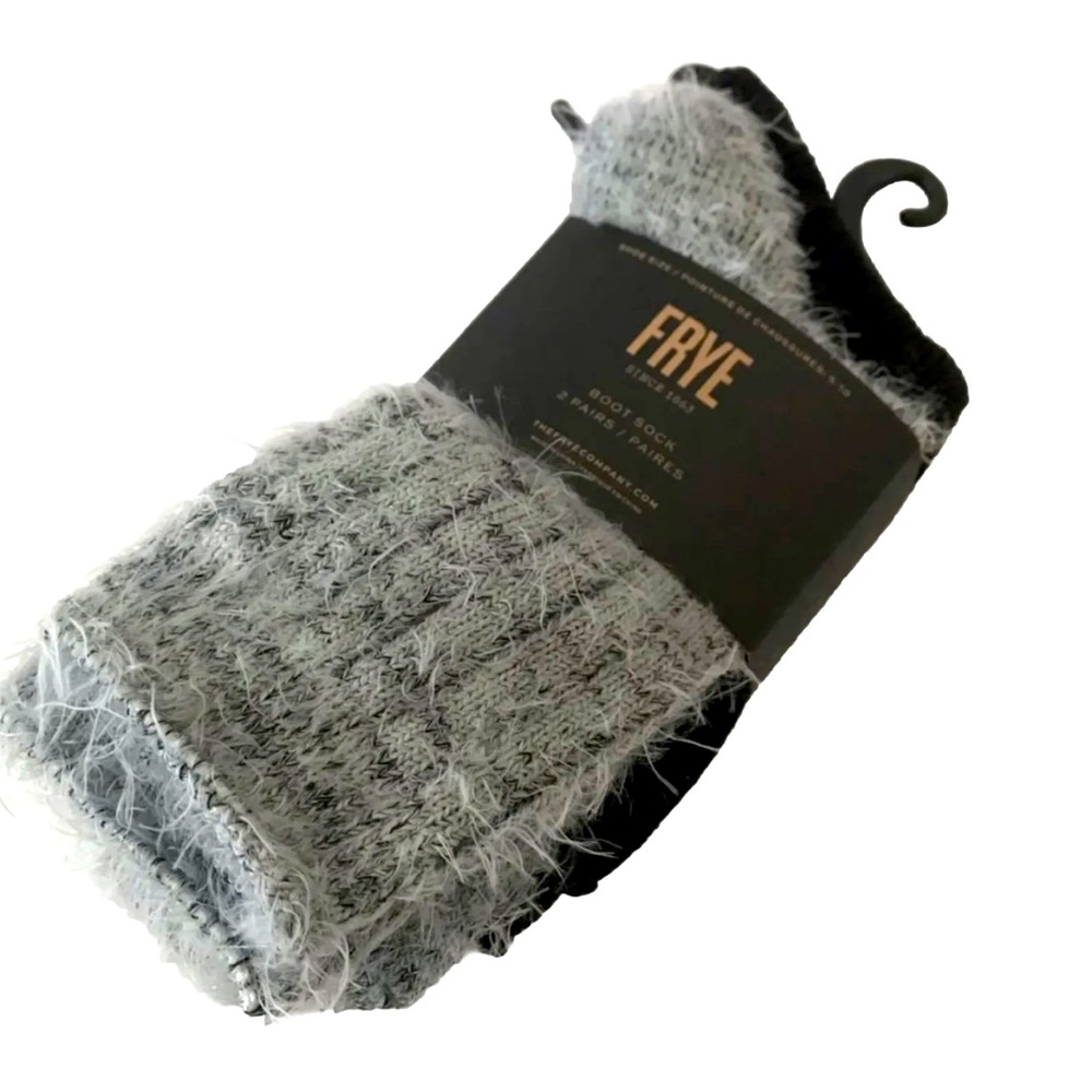 FRYE Pack of 2 Soft Feather Yarn Boot Socks New